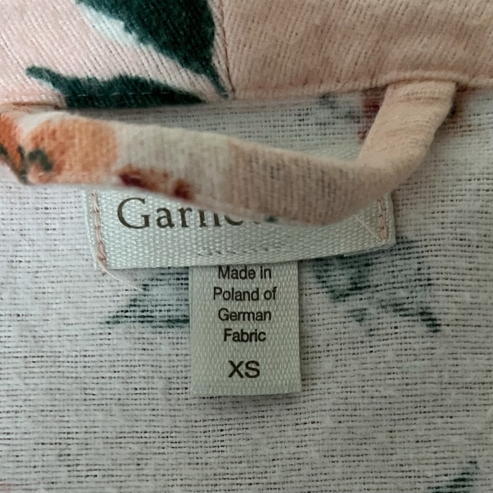 Garnet Hill Robe XS Orange Floral Organic Cotton Heritage Flannel Pockets Cozy - Picture 9 of 13